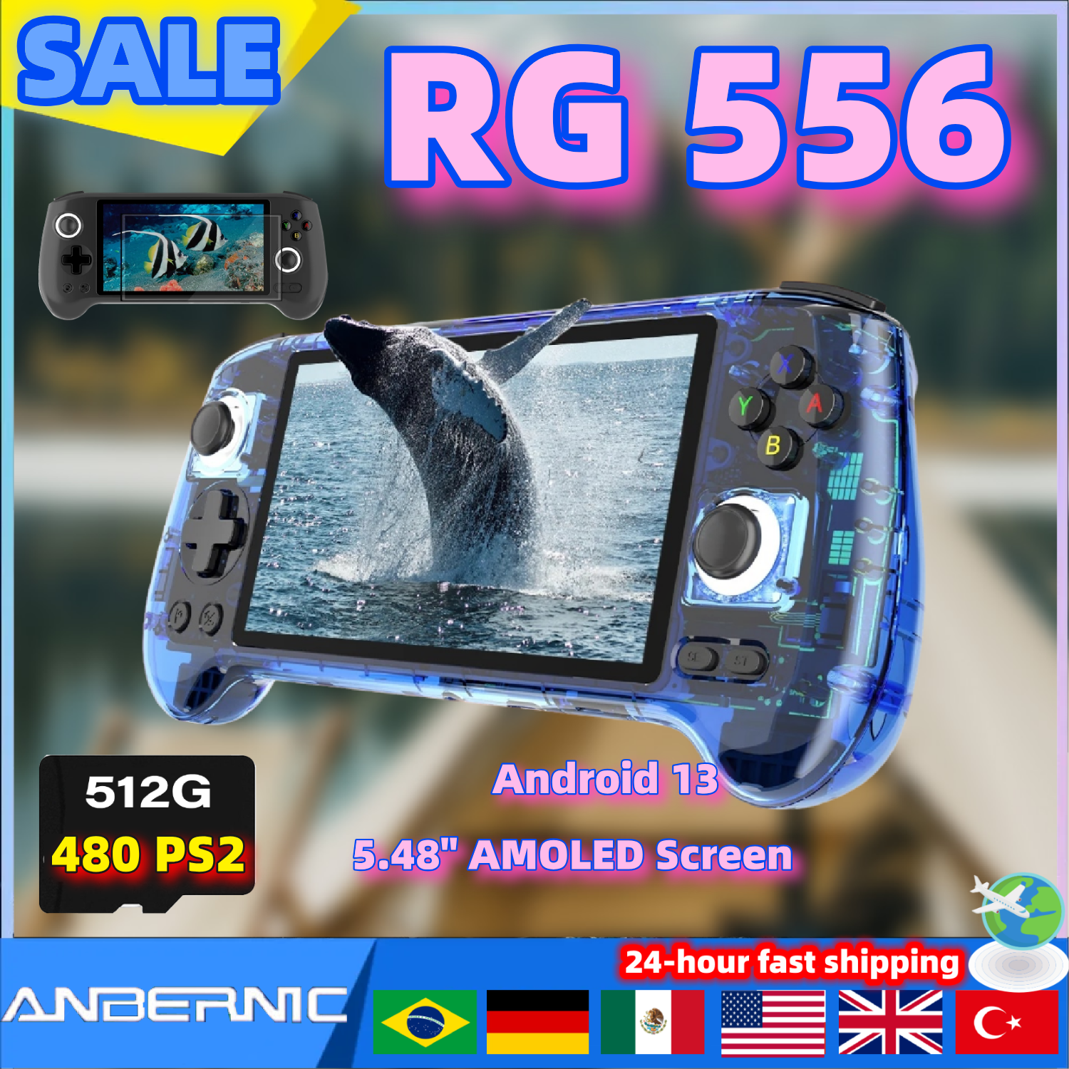 Android Tablet Gaming Accessories - ANBERNIC RG556 Retro Video Gaming Player