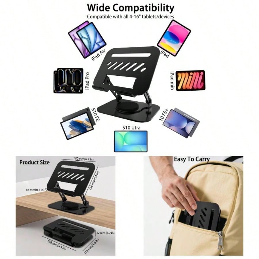 Tablet Stand Accessories - Black Phone Holders Tablet Stand, 360