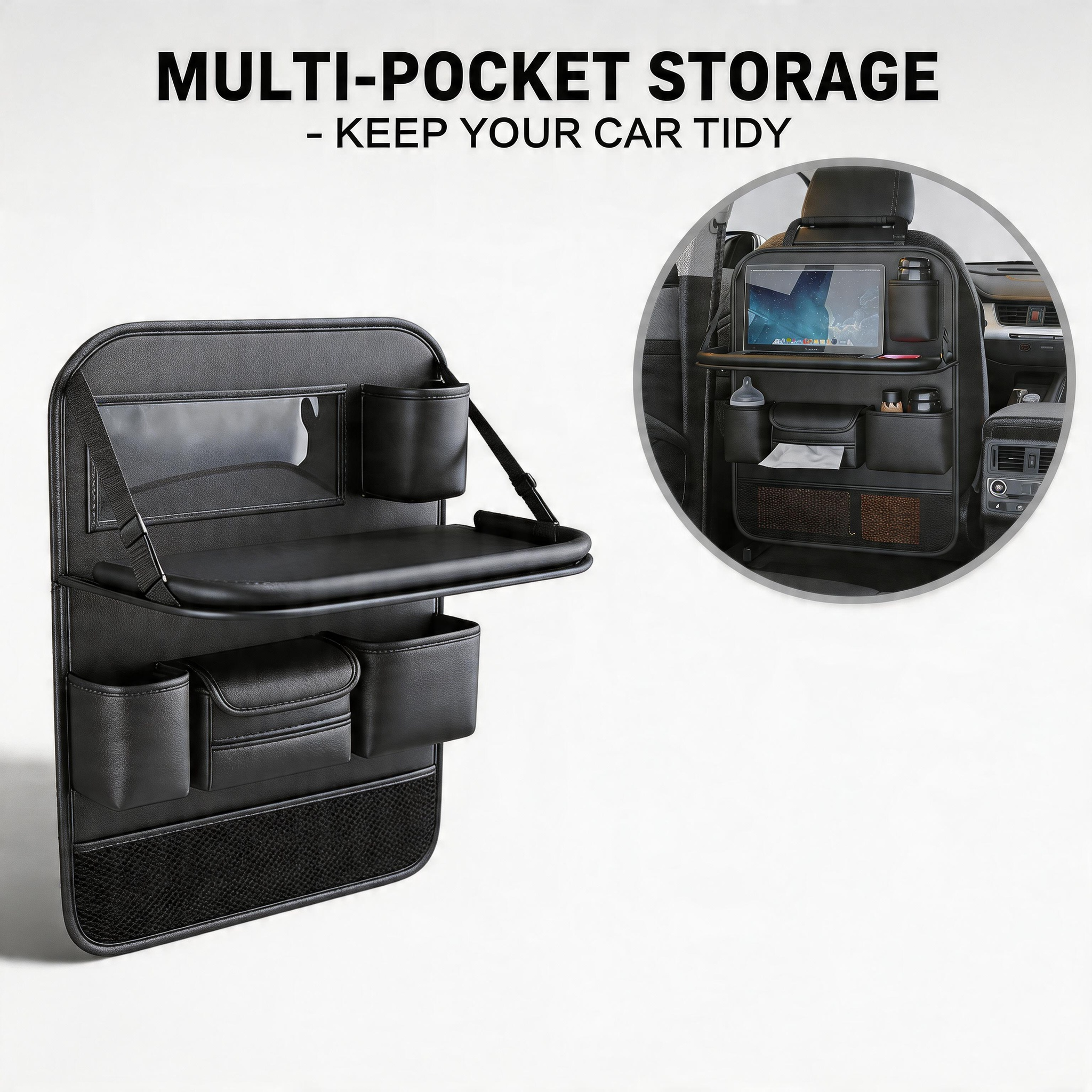 Tablet Accessories Bag - Friendly Rear Seat Organizer Premium Waterproof