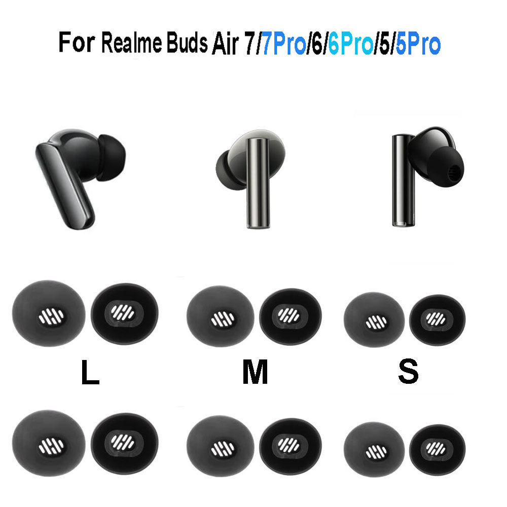 Realme Tablet Accessories - 4PCS Silicone Ear Tips for Realme