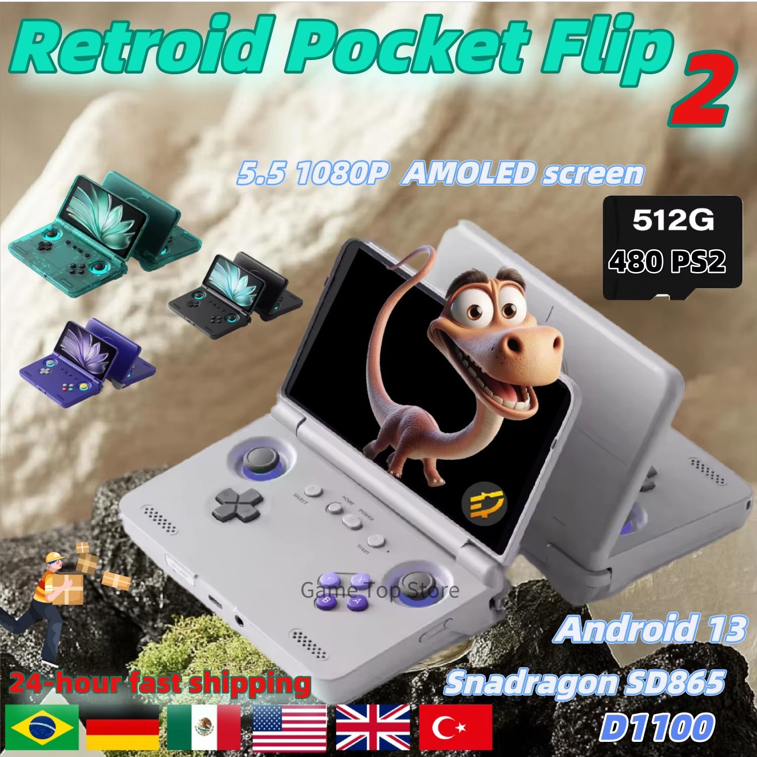 Retroid Pocket Flip 2 Handheld - Android Tablet Gaming Accessories incelemesi ve fiyatı