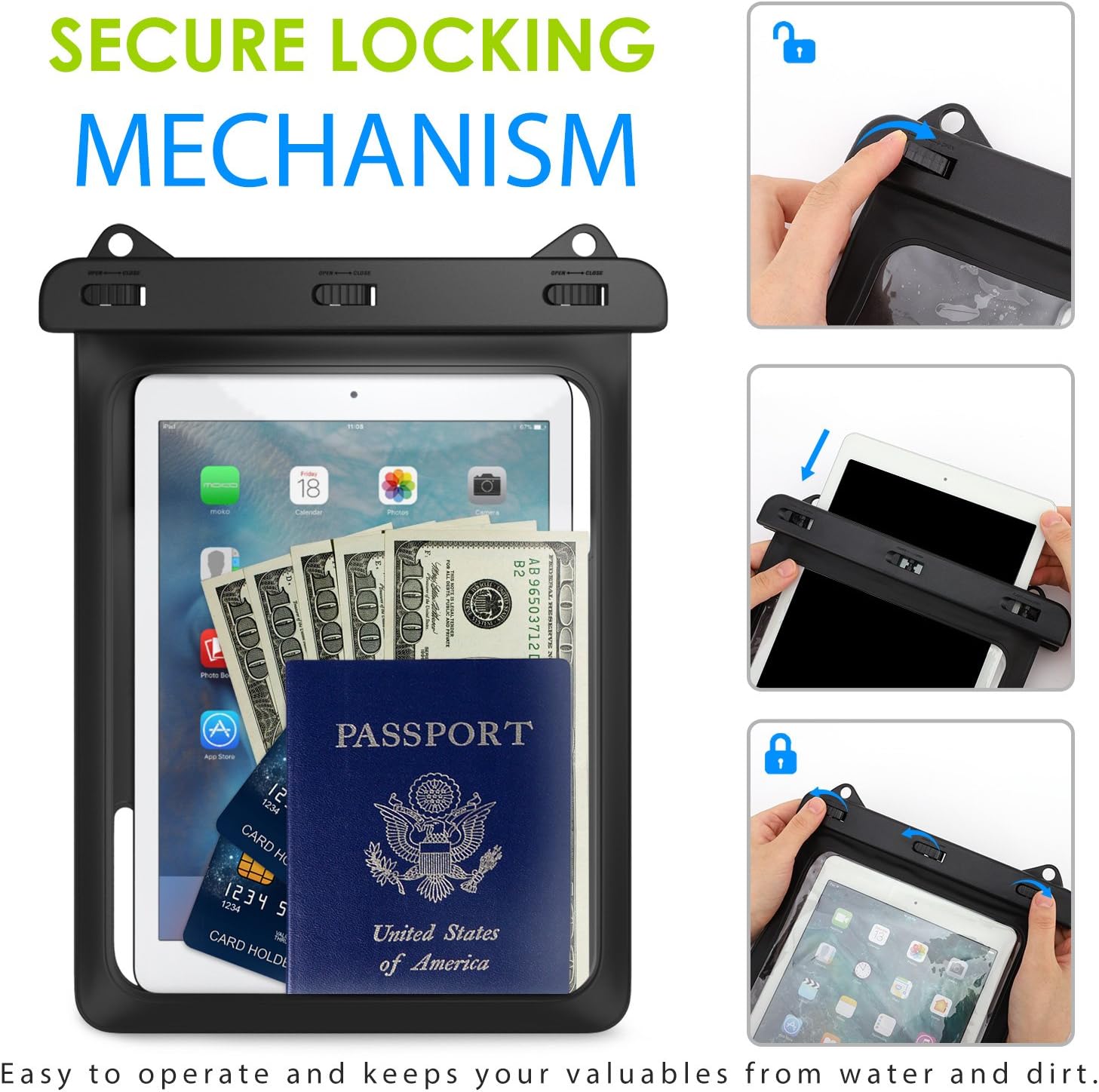 MoKo Waterproof Tablet Case Ta - Tablet Accessories Samsung incelemesi ve fiyatı