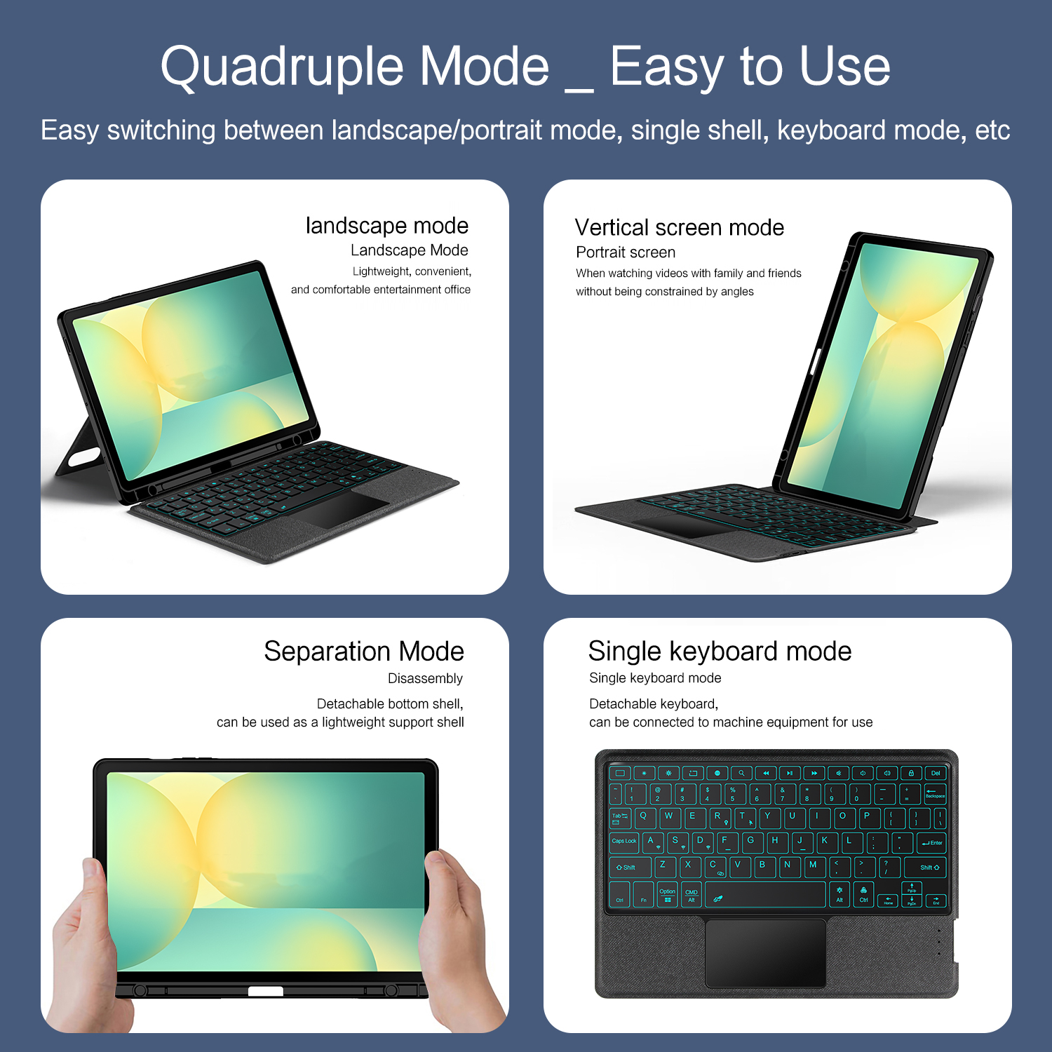 Magic Keyboard Case For Samsun - Samsung Tablet Keyboard Accessories incelemesi ve fiyatı