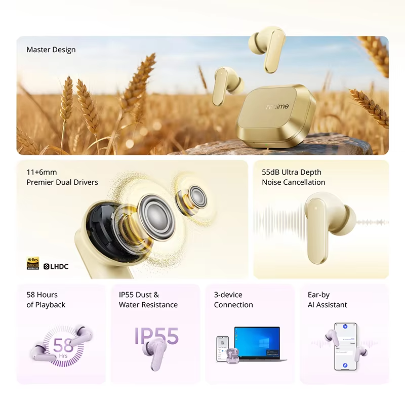 realme Buds Air 8 Wireless Ear - Realme Tablet Accessories incelemesi ve fiyatı