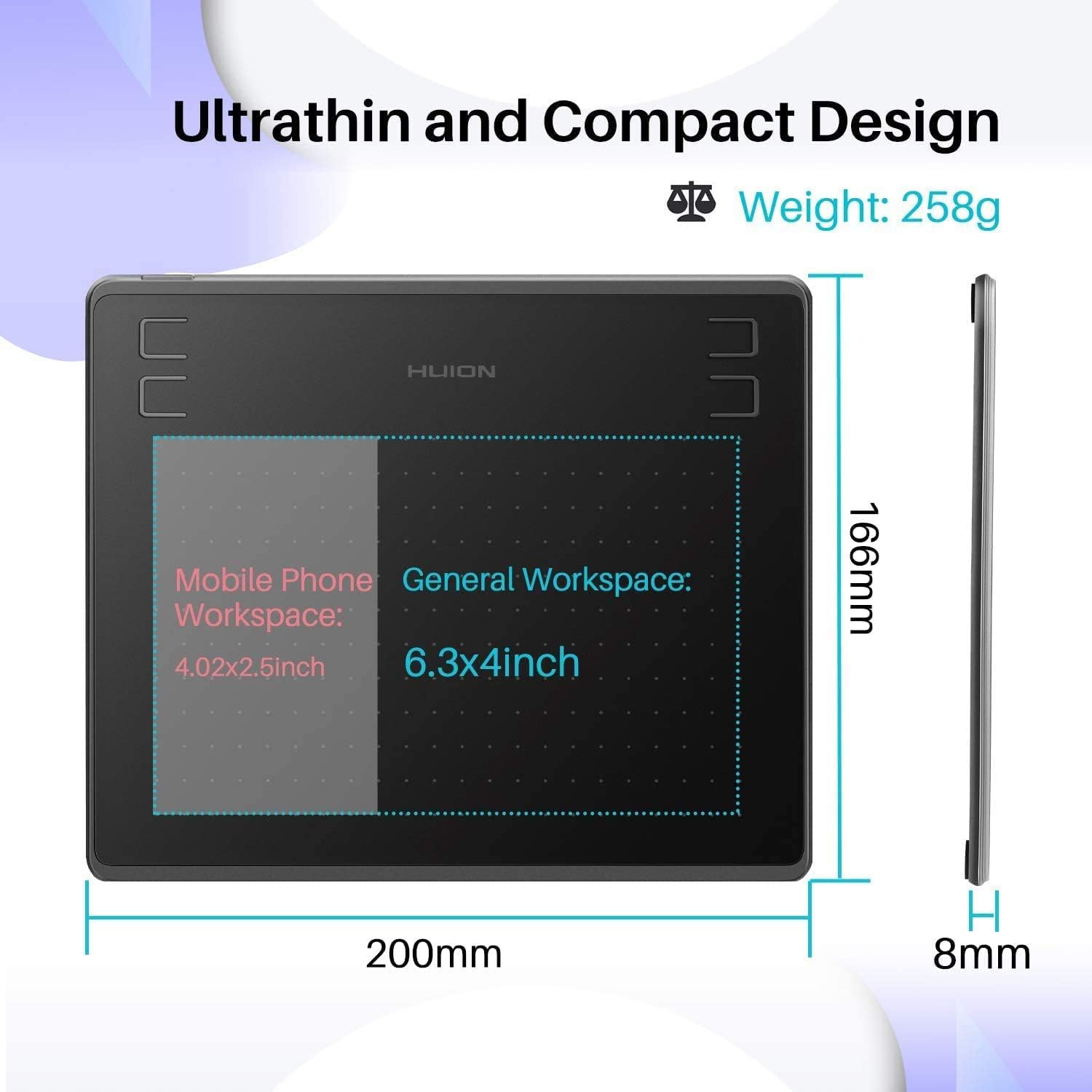 HUION HS64 Graphic Tablet 6Inc - Huion Tablet Accessories incelemesi ve fiyatı