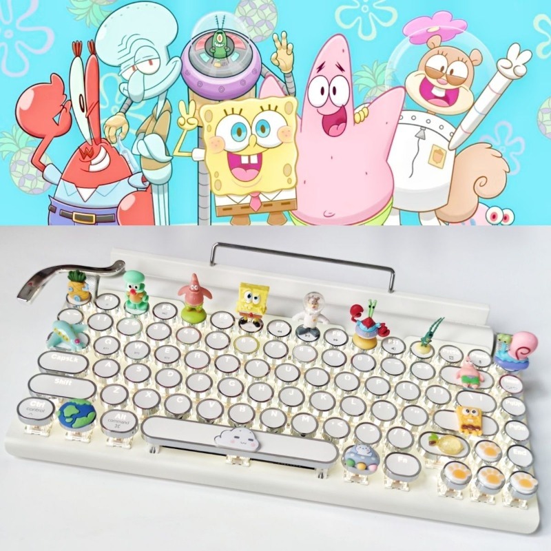 Retro SpongeBo Mechanical Keyb - Tablet Accessories Kids incelemesi ve fiyatı