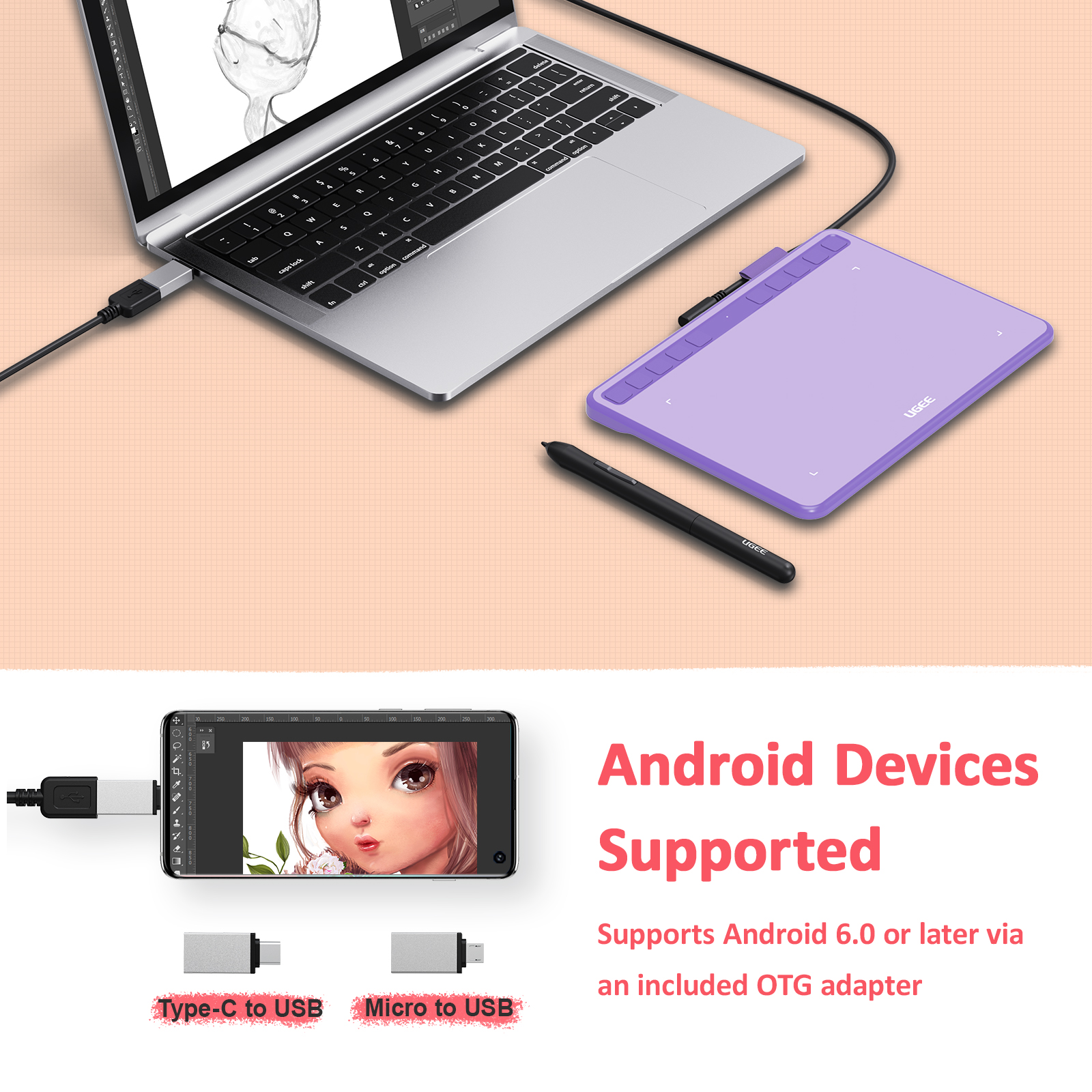 UGEE S640 Graphics Tablet 6.3x - Huion Tablet Accessories incelemesi ve fiyatı