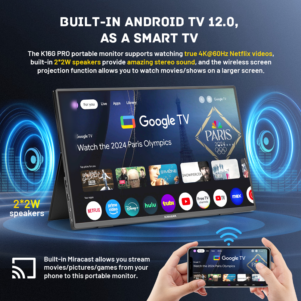 KINHANK 16-inch Smart Portable - Android Tablet Gaming Accessories incelemesi ve fiyatı
