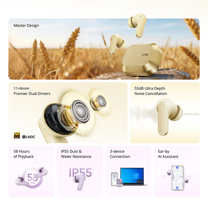 realme Buds Air 8 Global Versi - Realme Tablet Accessories incelemesi ve fiyatı