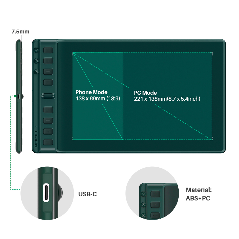 Huion Inspiroy 2 M H951P Graph - Huion Tablet Accessories incelemesi ve fiyatı