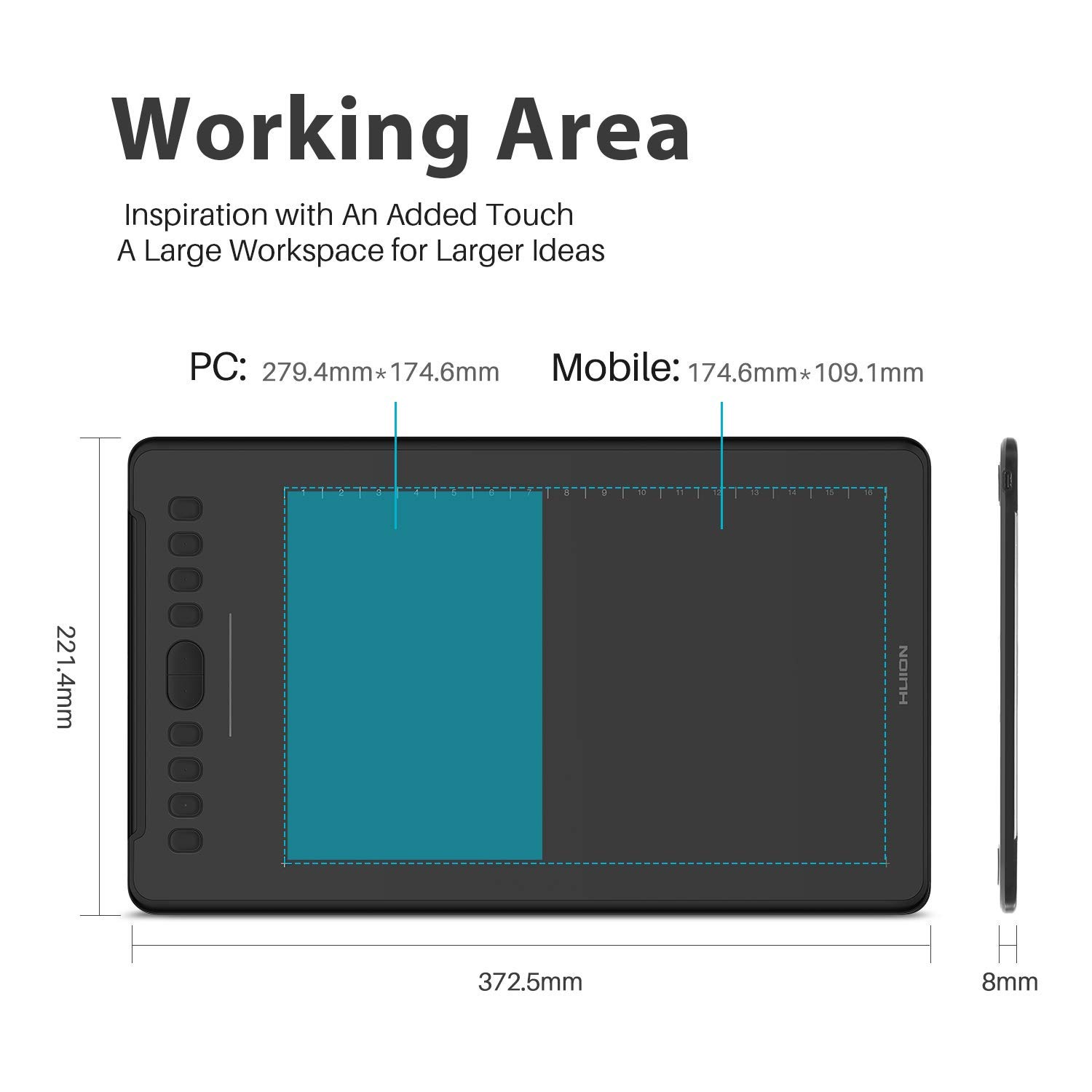 HUION H1161 Digital Tablet Gra - Huion Tablet Accessories incelemesi ve fiyatı