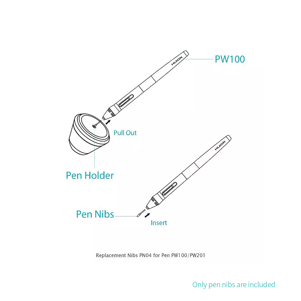 PN05 10pcs Replacement Pen Nib - Huion Tablet Accessories incelemesi ve fiyatı