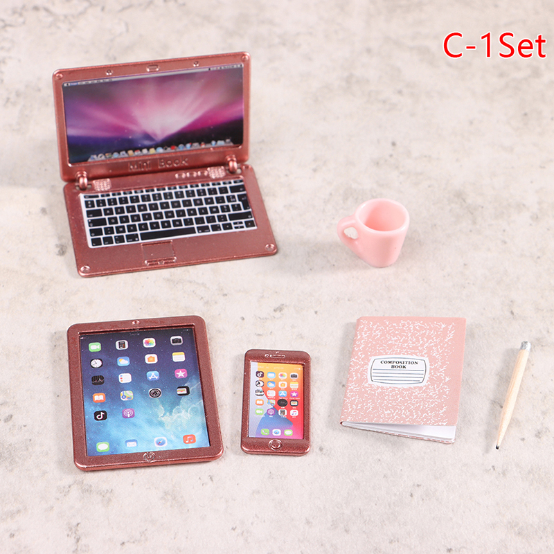 6/7Pcs/Set 1:12 Dollhouse Mini - Tablet Accessories Kids incelemesi ve fiyatı